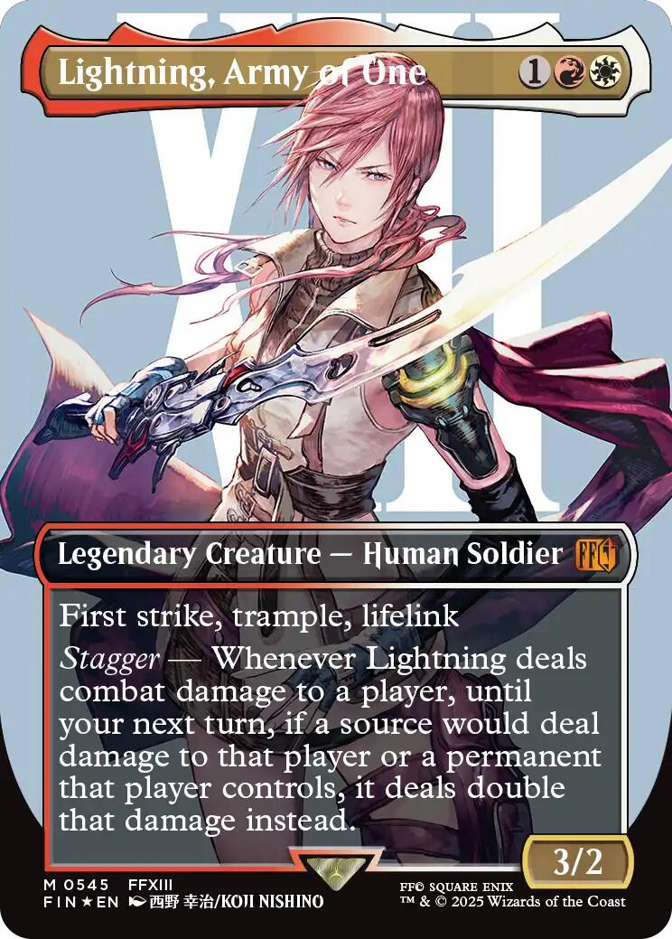 Lightning, Army of One (0545) (Borderless) (Surge Foil) [FIN - 545] - Cartes Sportives Rive Sud