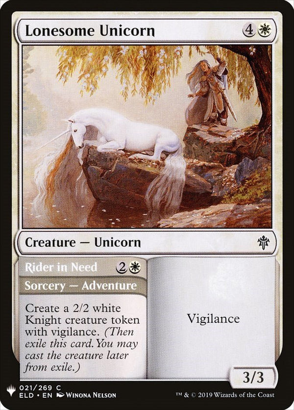 Lonesome Unicorn [LIST - 21] - Cartes Sportives Rive Sud