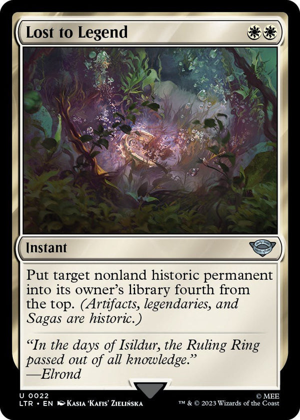 Lost to Legend [LTR - 22] - Cartes Sportives Rive Sud