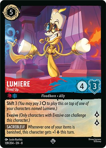 Lumiere - Fired Up [8 - 139/204] - Cartes Sportives Rive Sud