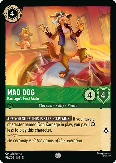 Mad Dog - Karnage's First Mate [8 - 93/204] - Cartes Sportives Rive Sud