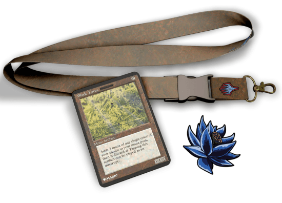 Magic The Gathering Mythic Edition Black Lotus Pin and Lanyard Set - Cartes Sportives Rive Sud