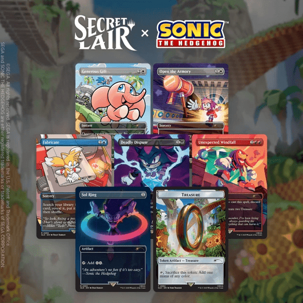 Magic The Gathering Secret Lair Sonic Chasing Adventure - Rainbow Foil - Cartes Sportives Rive Sud