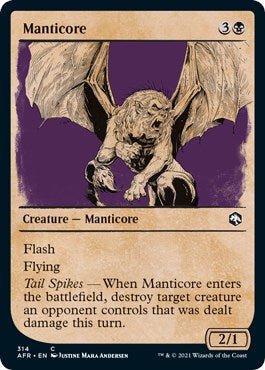 Manticore (Showcase) [AFR - 314] - Cartes Sportives Rive Sud