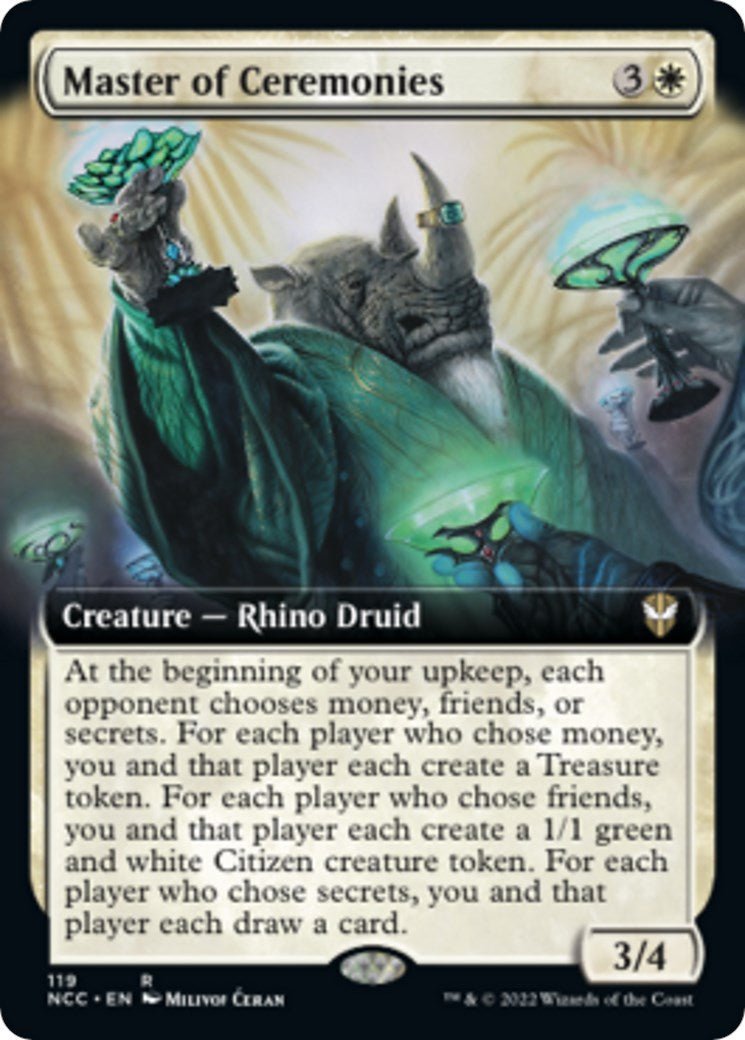 Master of Ceremonies (Extended Art) [NCC - 119] - Cartes Sportives Rive Sud