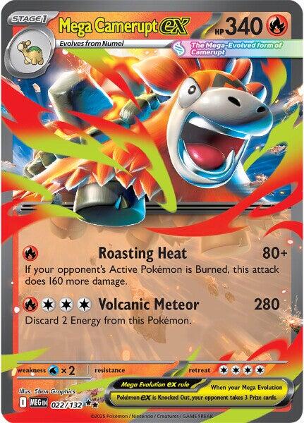 Mega Camerupt ex - 022/132 [MEG - 022/132] - Cartes Sportives Rive Sud