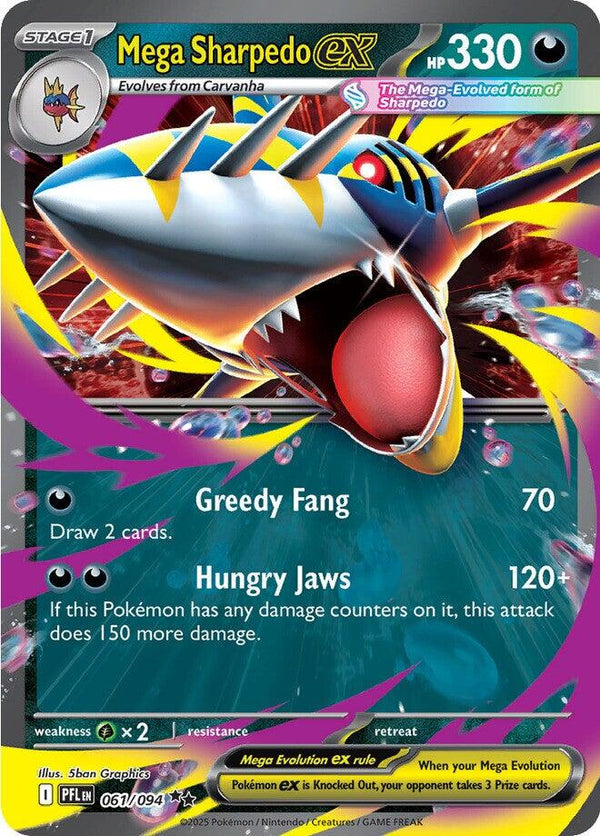 Mega Sharpedo ex - 061/094 [PFL - 061/094] - Cartes Sportives Rive Sud