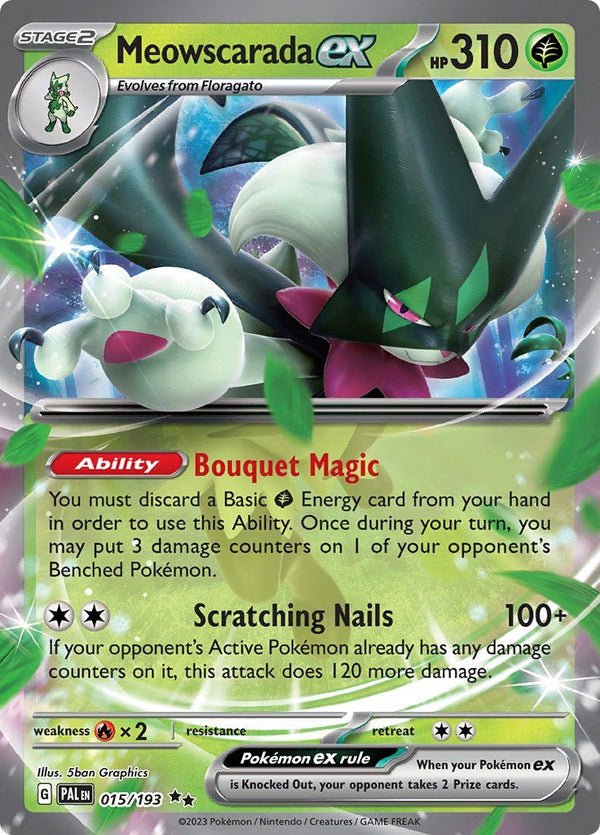 Meowscarada ex - 015/193 [PAL - 015/193] - Cartes Sportives Rive Sud