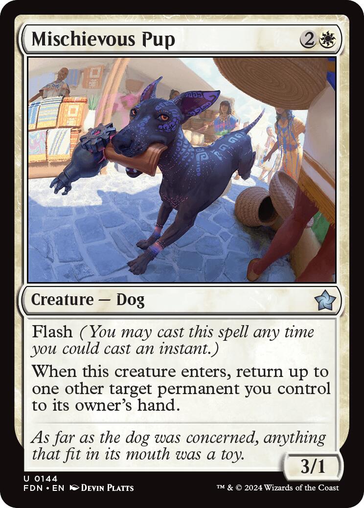 Mischievous Pup [FDN - 144] - Cartes Sportives Rive Sud