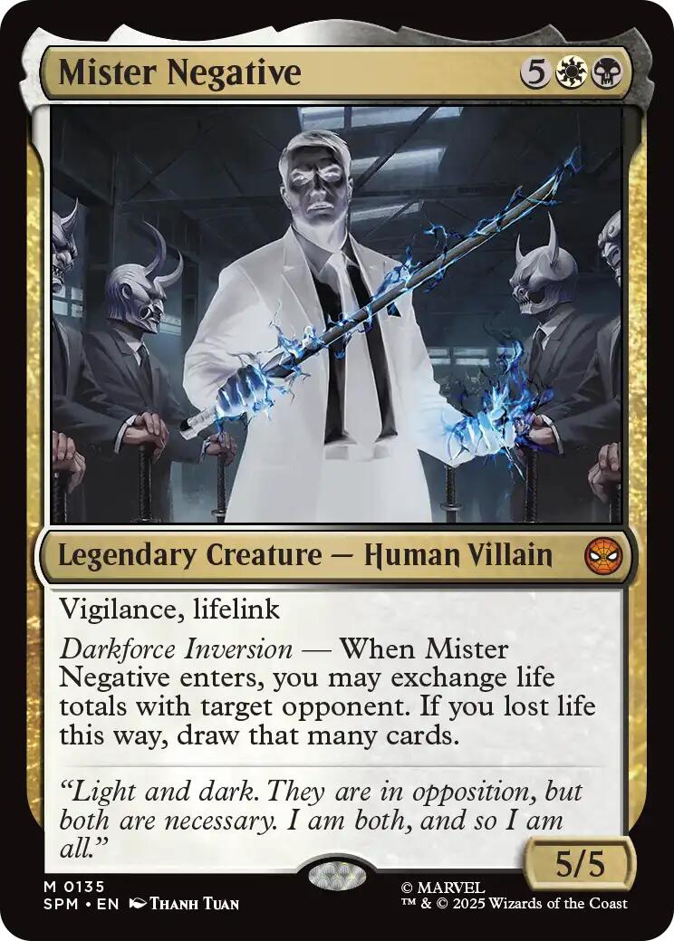 Mister Negative [SPM - 135] - Cartes Sportives Rive Sud