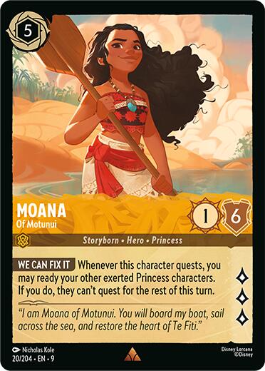 Moana - Of Motunui [9 - 20/204] - Cartes Sportives Rive Sud