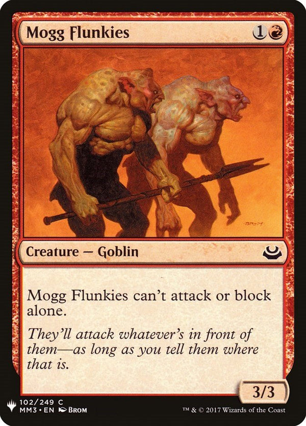 Mogg Flunkies [LIST - 102] - Cartes Sportives Rive Sud