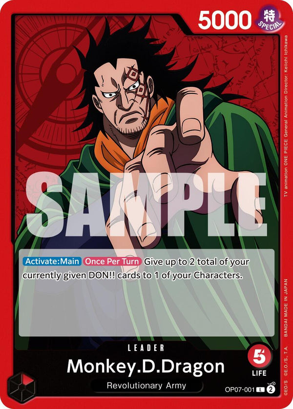 Monkey.D.Dragon (001) [OP07 - OP07 - 001] - Cartes Sportives Rive Sud