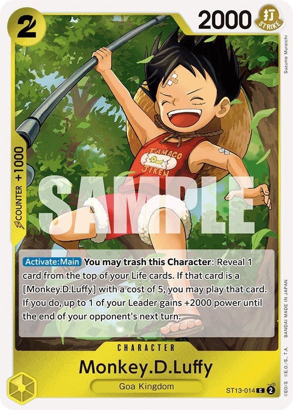 Monkey.D.Luffy (014) [ST - 13 - ST13 - 014] - Cartes Sportives Rive Sud