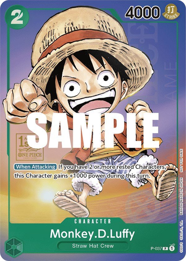 Monkey.D.Luffy (037) (1st Anniversary Tournament) [OP - PR - P - 037] - Cartes Sportives Rive Sud