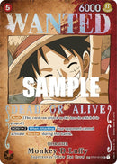 Monkey.D.Luffy (Wanted Poster) [OP03 - ST01 - 012] - Cartes Sportives Rive Sud