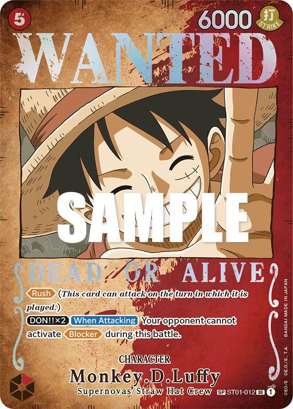 Monkey.D.Luffy (Wanted Poster) [OP03 - ST01 - 012] - Cartes Sportives Rive Sud