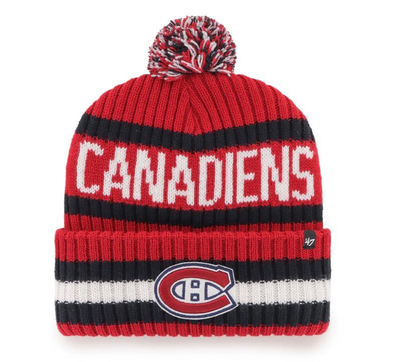 Montreal Canadiens 47Brand Bering Cuff Knit Red - Cartes Sportives Rive Sud