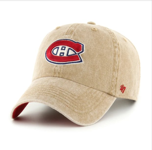 Montreal Canadiens 47Brand Clean Up Beige - Cartes Sportives Rive Sud