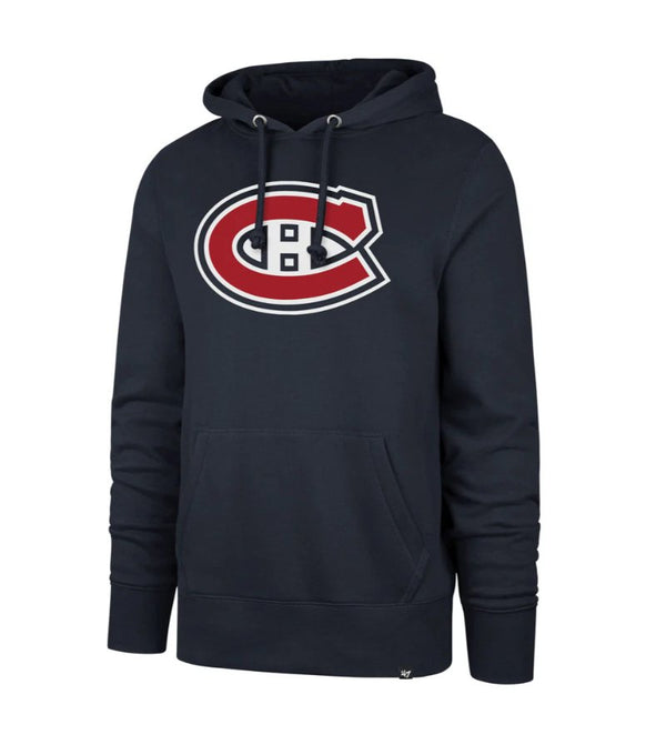 Montreal Canadiens 47Brand Imprint Hoodie Navy Blue - Cartes Sportives Rive Sud