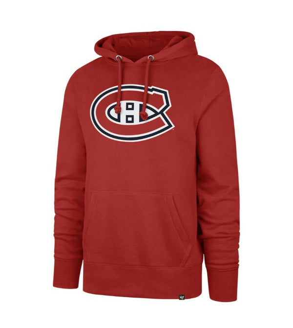 Montreal Canadiens 47Brand Imprint Hoodie Red - Cartes Sportives Rive Sud