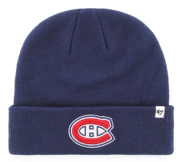 Montreal Canadiens 47Brand Raised Cuff Knit Navy Blue - Cartes Sportives Rive Sud