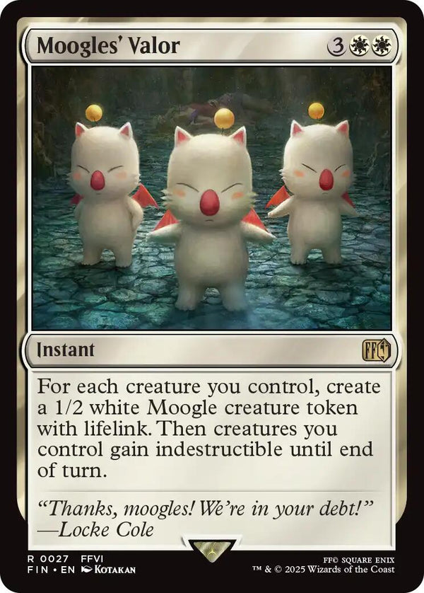 Moogles' Valor [FIN - 27] - Cartes Sportives Rive Sud