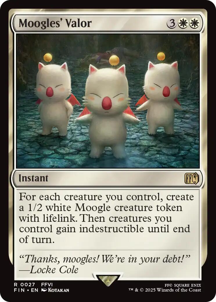 Moogles' Valor [FIN - 27] - Cartes Sportives Rive Sud