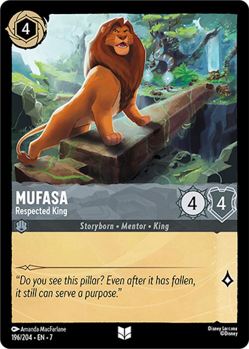 Mufasa - Respected King [7 - 196/204] - Cartes Sportives Rive Sud