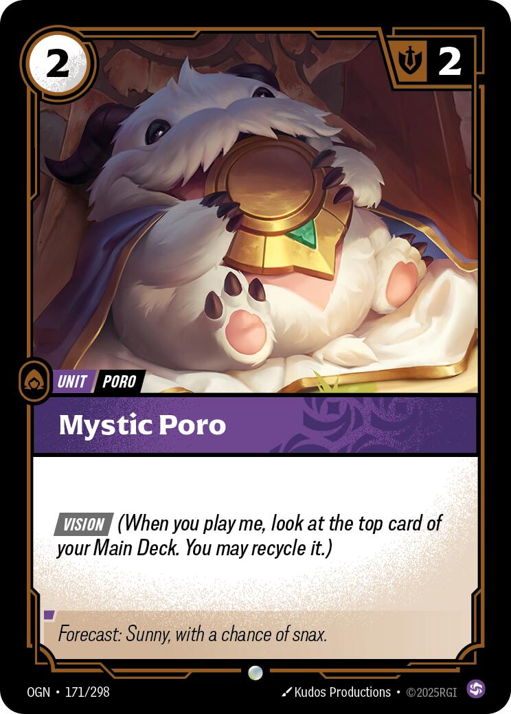Mystic Poro [OGN - 171/298] - Cartes Sportives Rive Sud