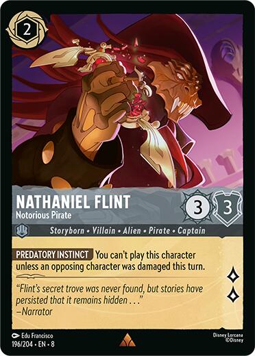 Nathaniel Flint - Notorious Pirate [8 - 196/204] - Cartes Sportives Rive Sud