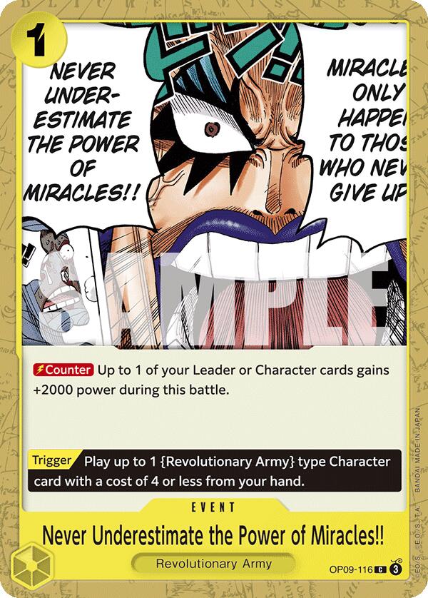 Never Underestimate the Power of Miracles!! [OP09 - OP09 - 116] - Cartes Sportives Rive Sud
