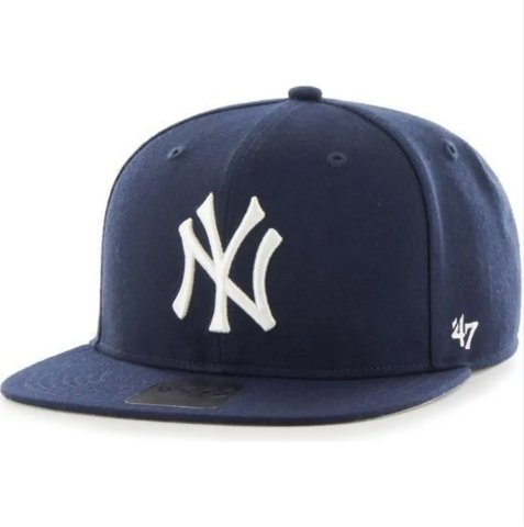 New York Yankees 47Brand Captain Snapback Navy Blue - Cartes Sportives Rive Sud