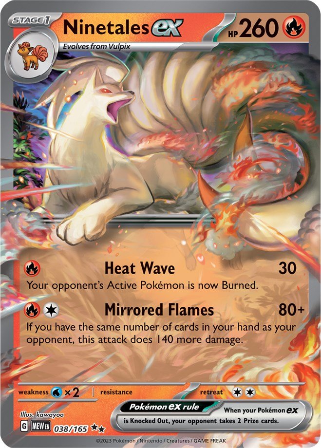 Ninetales ex - 038/165 [MEW - 038] - Cartes Sportives Rive Sud