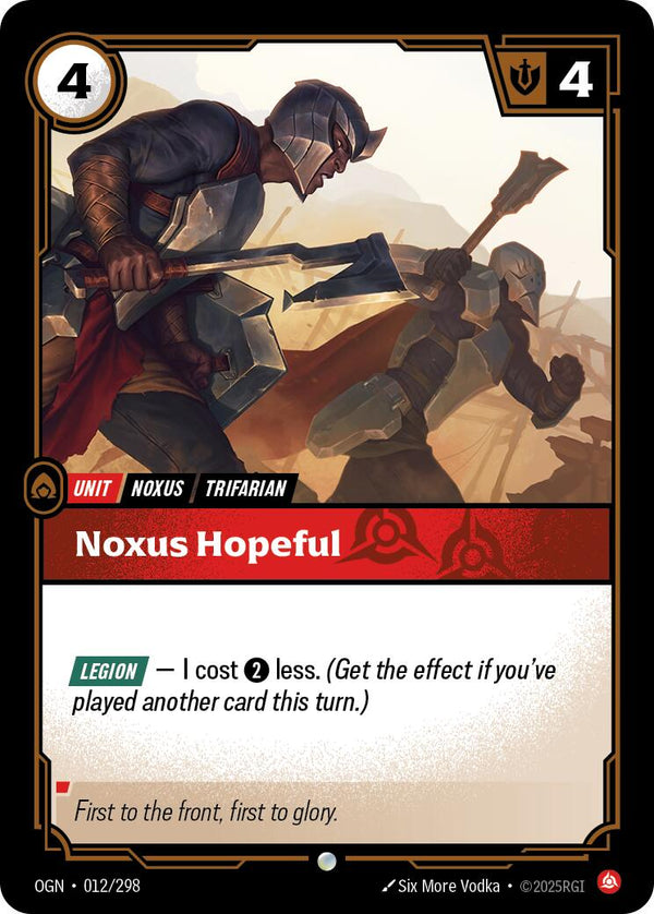 Noxus Hopeful [OGN - 012/298] - Cartes Sportives Rive Sud