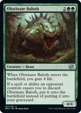 Obstinate Baloth [BRO - 187] - Cartes Sportives Rive Sud