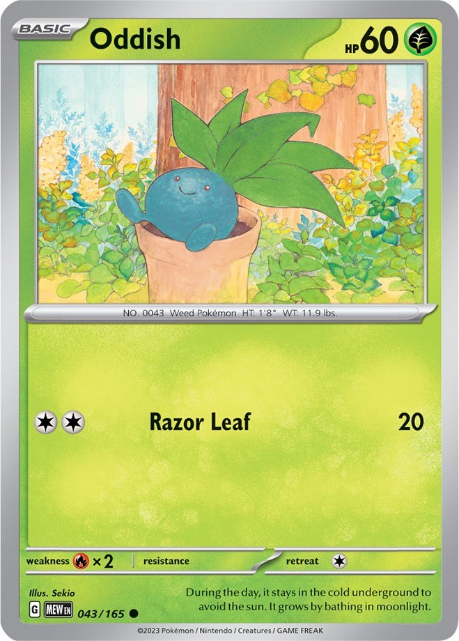 Oddish [MEW - 043/165] - Cartes Sportives Rive Sud
