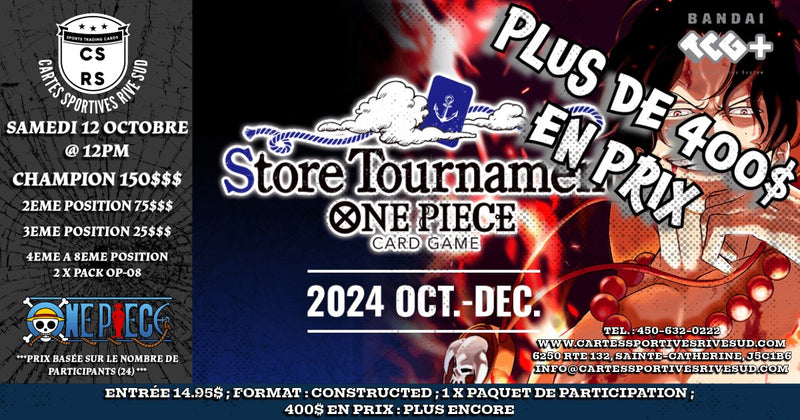 One Piece 12 October Store Tournament Entry Ticket - Cartes Sportives Rive Sud