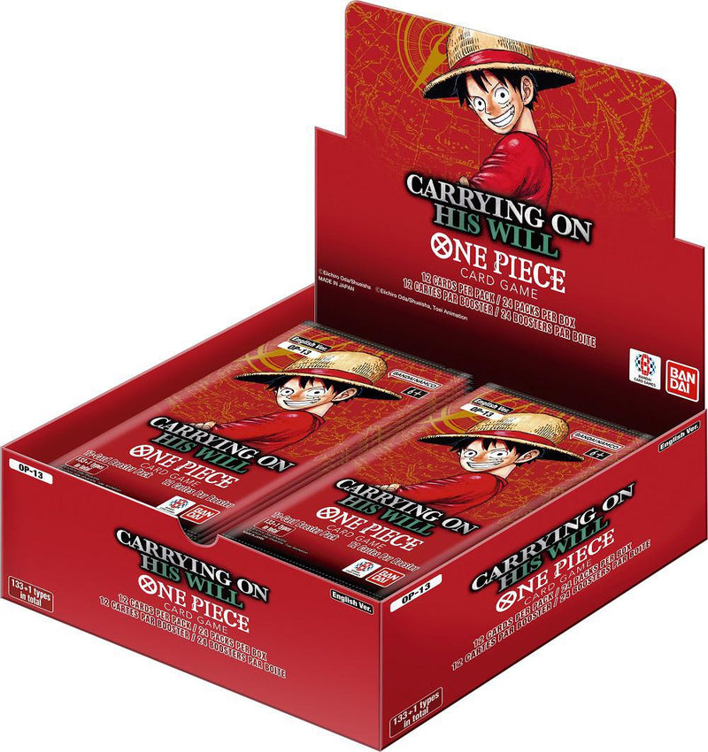 One Piece OP - 13 Carrying On His Will Booster Box (Pre Order) - Cartes Sportives Rive Sud