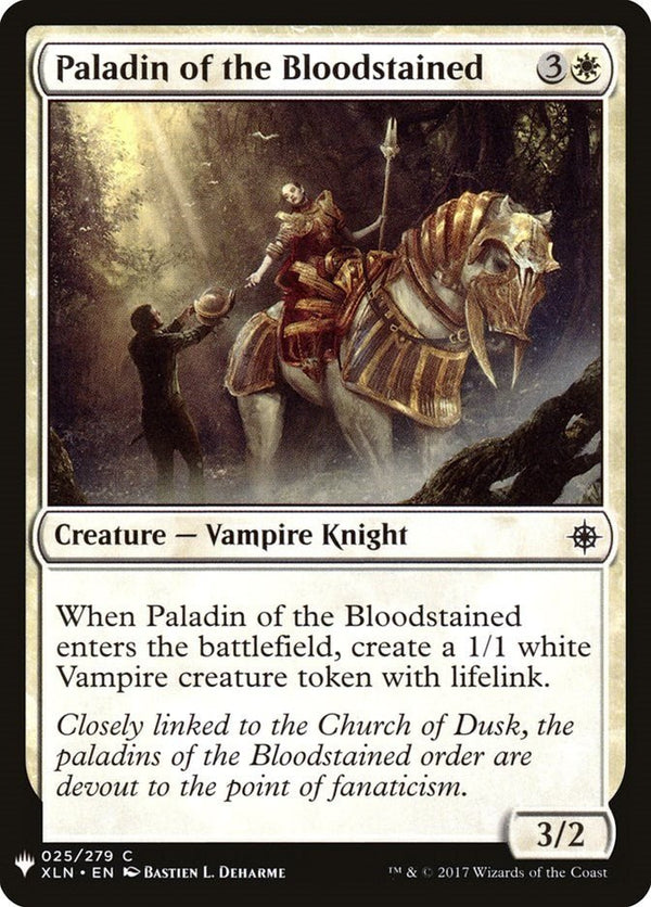 Paladin of the Bloodstained [LIST - 25] - Cartes Sportives Rive Sud
