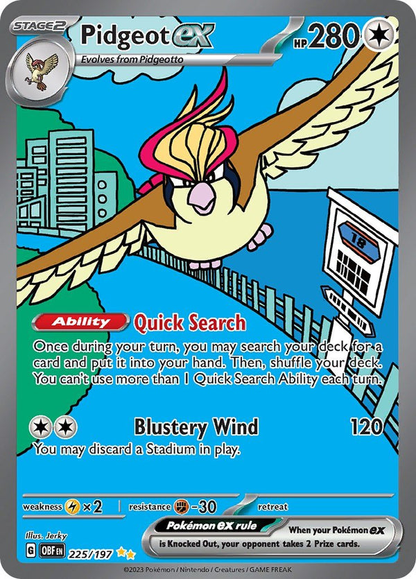 Pidgeot ex - 225/197 [OBF - 225/197] - Cartes Sportives Rive Sud