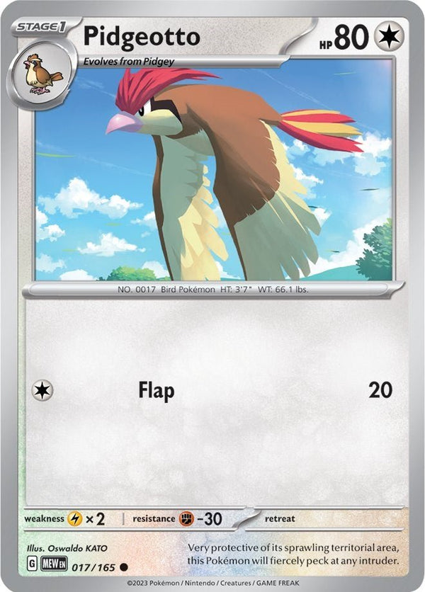 Pidgeotto [MEW - 017/165] - Cartes Sportives Rive Sud
