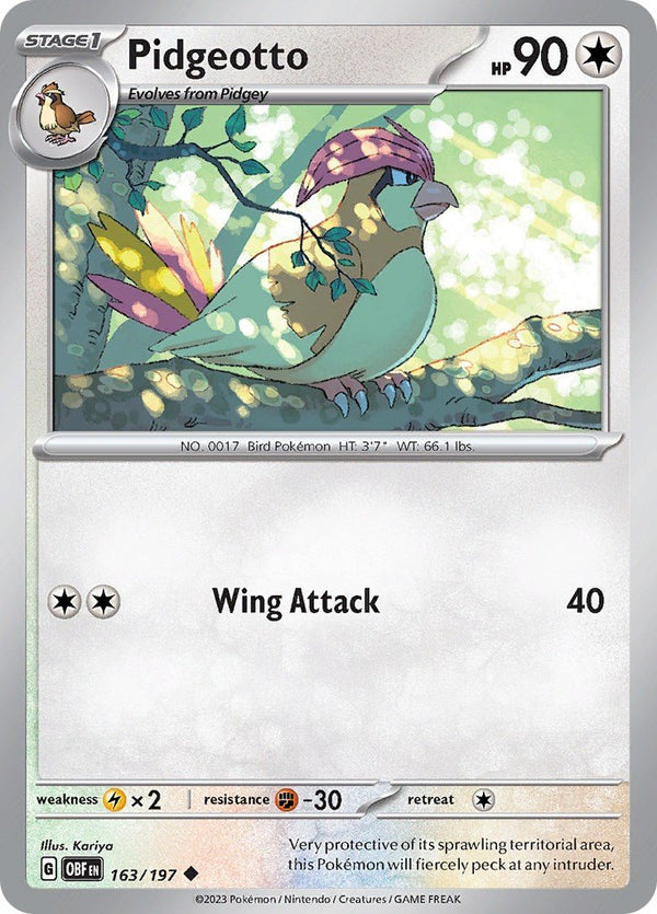 Pidgeotto [OBF - 163/197] - Cartes Sportives Rive Sud