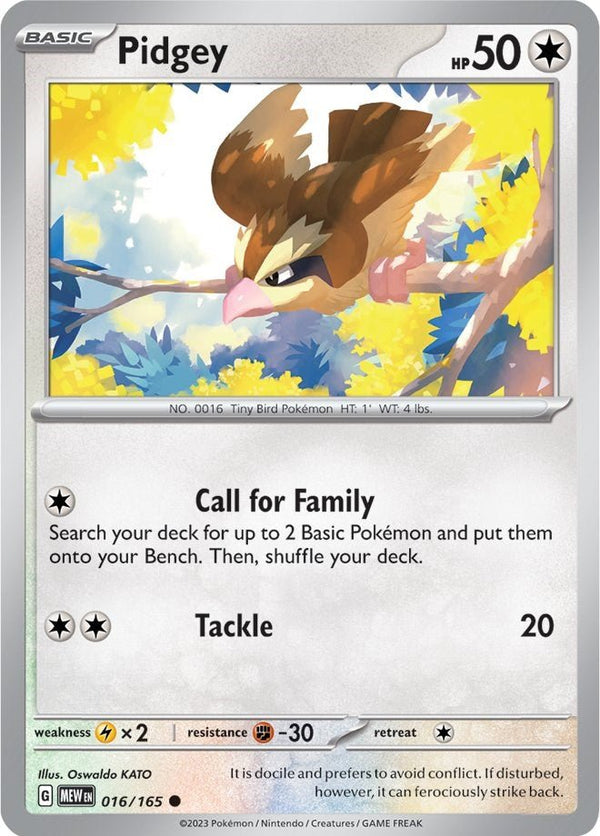 Pidgey [MEW - 016/165] - Cartes Sportives Rive Sud