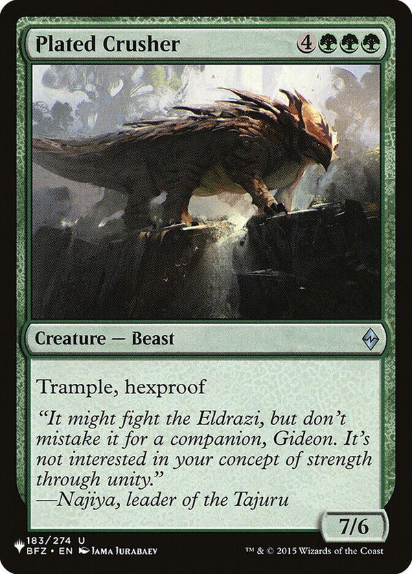 Plated Crusher [LIST - 183/274] - Cartes Sportives Rive Sud