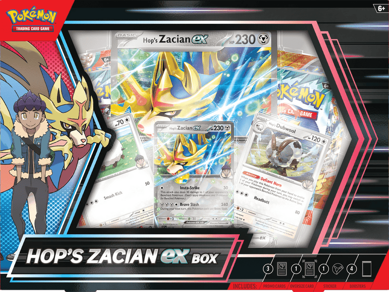 Pokemon Hop's Zacian EX Box (Pre - Order) - Cartes Sportives Rive Sud