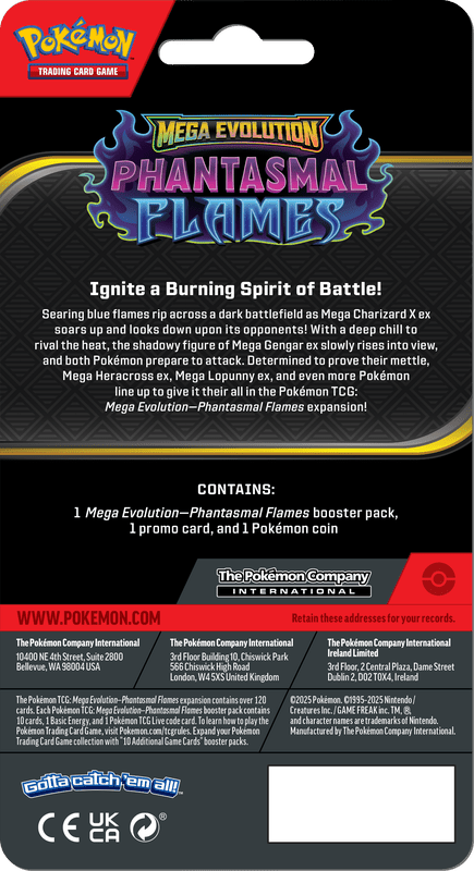 Pokemon ME02 Phantasmal Flames Checklane Blister (Pre - Order) - Cartes Sportives Rive Sud