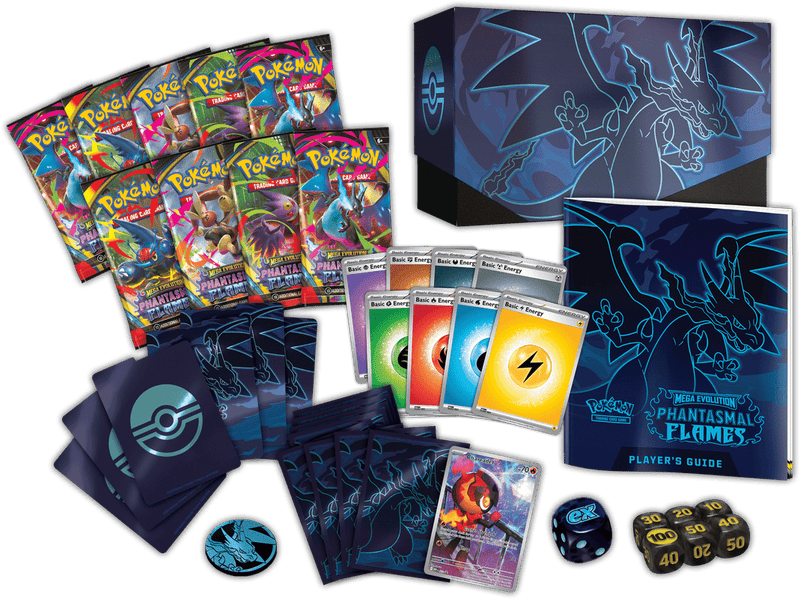 Pokemon ME02 Phantasmal Flames Elite Trainer Box (Pre - Order) - Cartes Sportives Rive Sud