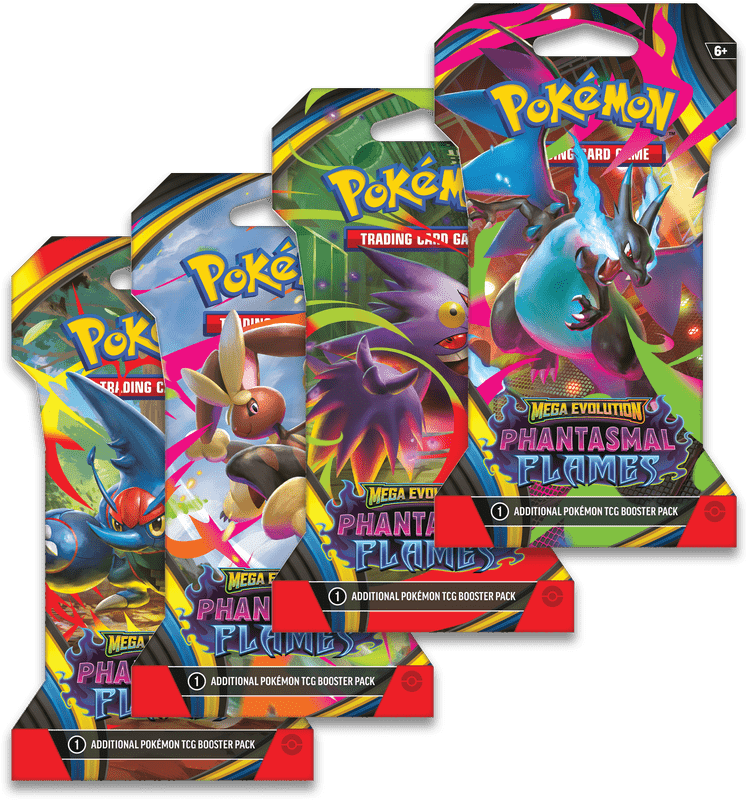 Pokemon ME02 Phantasmal Flames Sleeved Pack (Pre - Order) - Cartes Sportives Rive Sud