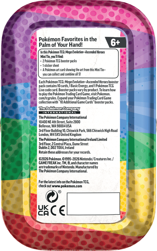 Pokemon ME02.5 Ascended Heroes Mini Tin - Cartes Sportives Rive Sud